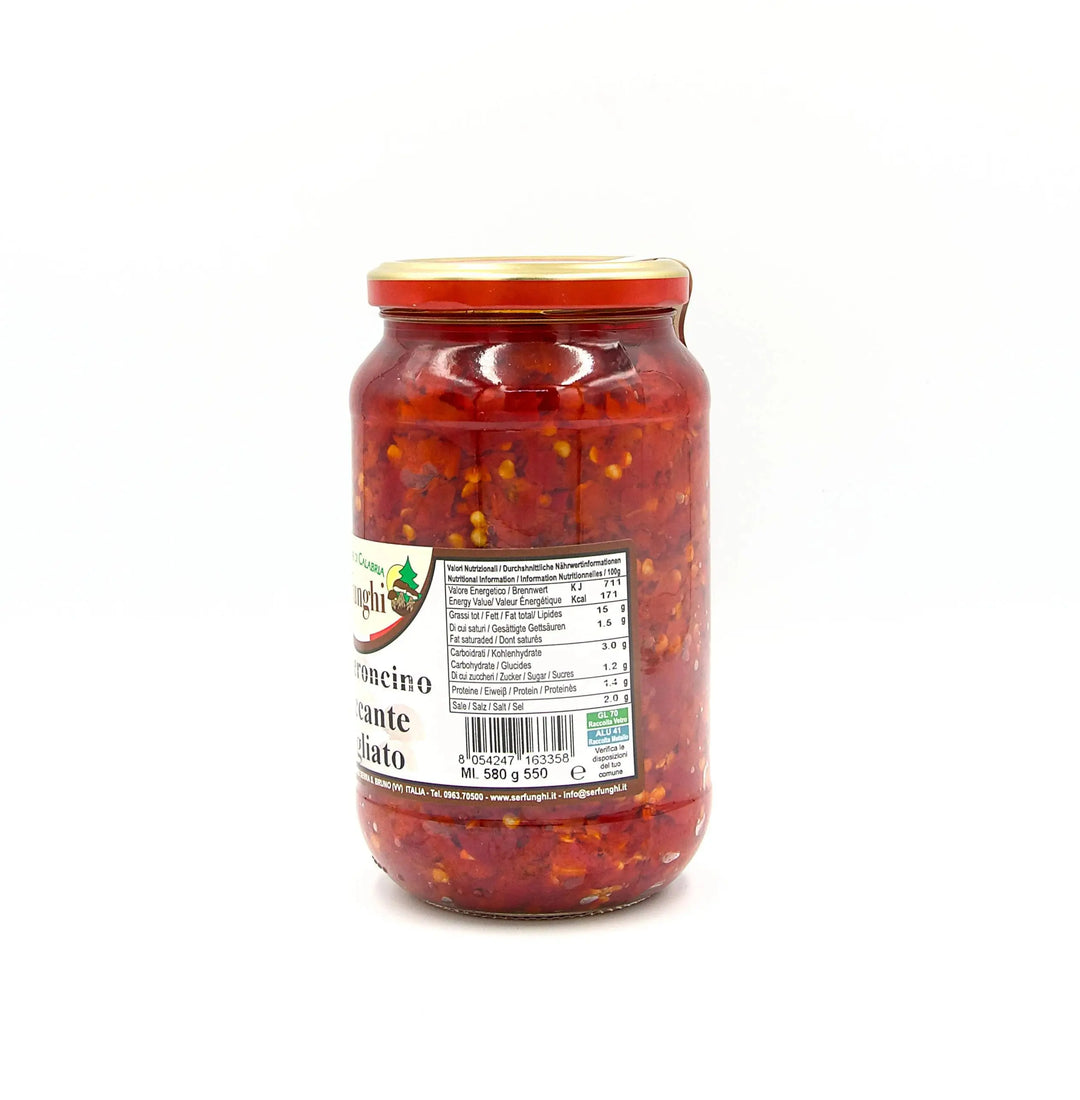 Peperoncino piccante calabrese tagliato sott'olio Serfunghi - Gusto Calabro